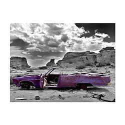 Foto van Artgeist retro auto op de colorado desert vlies fotobehang 200x154cm 4-banen