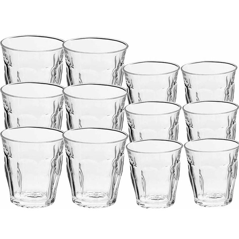 Foto van Drinkglazen/waterglazen transparant picardie set 160/310 ml 12-delig - drinkglazen