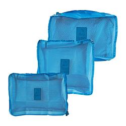 Foto van Koffer organizers - blauw - set van 3