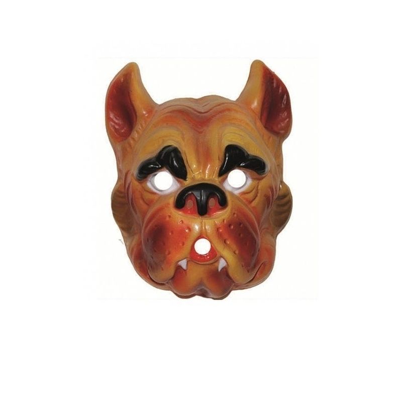 Foto van Plastic hond masker voor volwassenen - verkleedmaskers