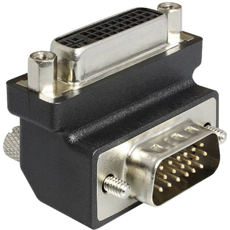 Foto van Delock 1937074 dvi / vga adapter [1x dvi-bus 24+5-polig - 1x vga-stekker] zwart