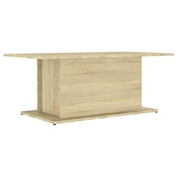 Foto van The living store banktafel sonoma eiken - spaanplaat - 102 x 55.5 x 40 cm - stevig en duurzaam