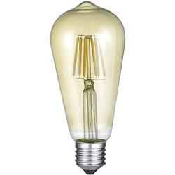 Foto van Led lamp - filament - trion kalon - e27 fitting - 6w - warm wit 2700k - amber - aluminium
