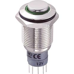 Foto van Tru components 701872 las2gqh-11ze/g/12v/n/p vandalismebestendige drukschakelaar 250 v/ac 3 a 1x aan/aan continu groen 1 stuk(s)