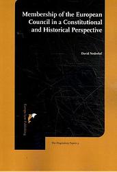 Foto van Membership of the european council in a constitutional and historical perspective - david nederlof - paperback (9789462512191)