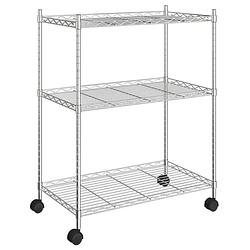 Foto van The living store opbergrek - zilver - 60 x 35 x 81 cm - 150 kg draagvermogen