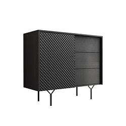 Foto van Meubella dressoir legacy - mat zwart - 97 cm