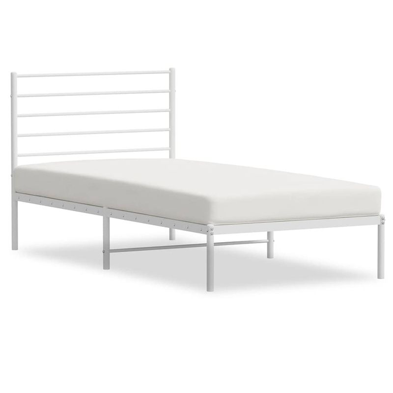 Foto van The living store klassiek bedframe - metaal - 196x105x90 cm - wit