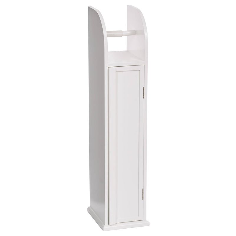 Foto van Toiletrolhouder met toiletroldispenser - 20x18x79 cm - wit