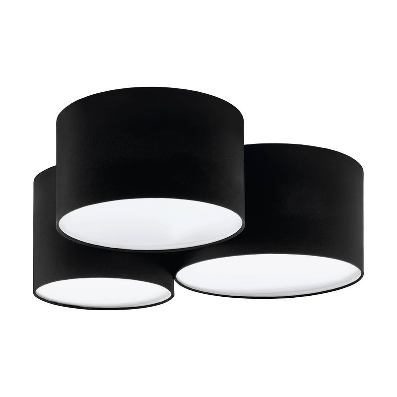 Foto van Eglo pastore 2 plafondlamp - e27 - 61 cm - wit/zwart