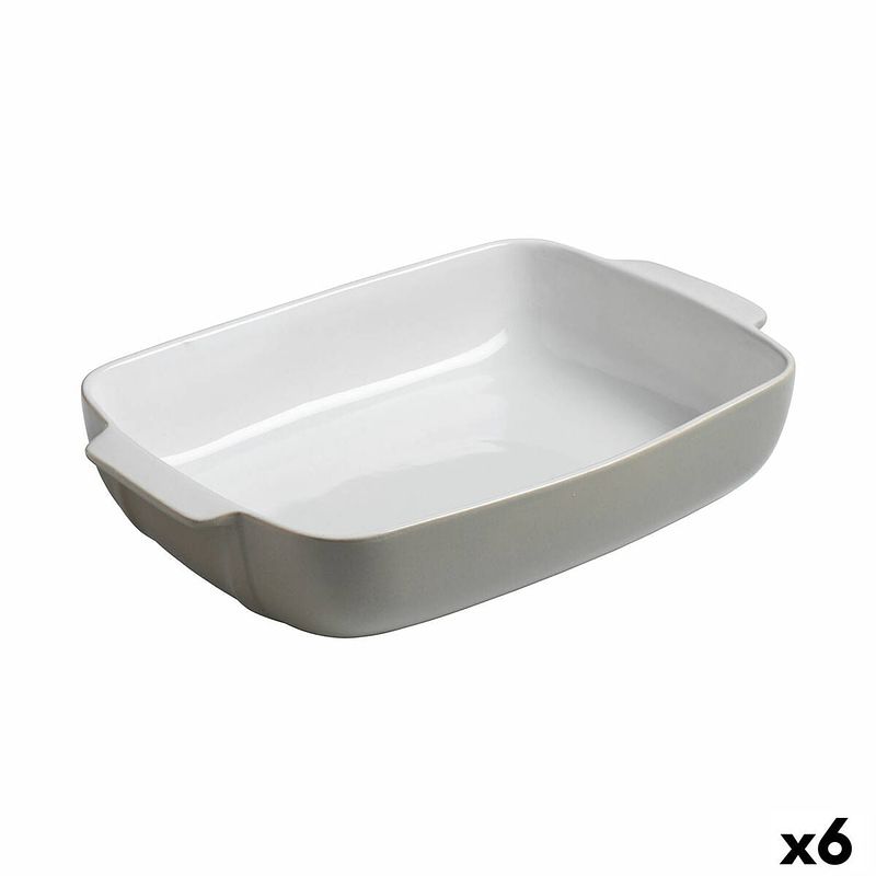 Foto van Ovenschaal pyrex signature rechthoekig 36 x 23 x 8 cm keramisch wit (6 stuks)