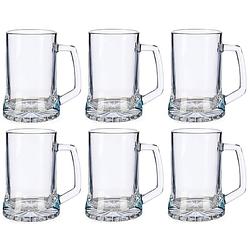 Foto van Set van 12x stuks grote vivalto bierglazen/bierpullen van 380 ml - bierglazen