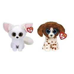 Foto van Ty - knuffel - beanie boo's - phoenix fox & muddles dog