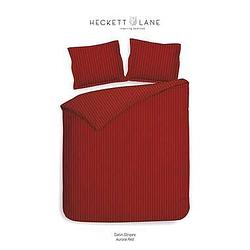 Foto van Heckett & lane dekbedovertrek uni stripe - rood - 140x220 cm - leen bakker