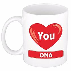 Foto van Verjaardag cadeau beker / mok - i love you oma - 300 ml keramiek