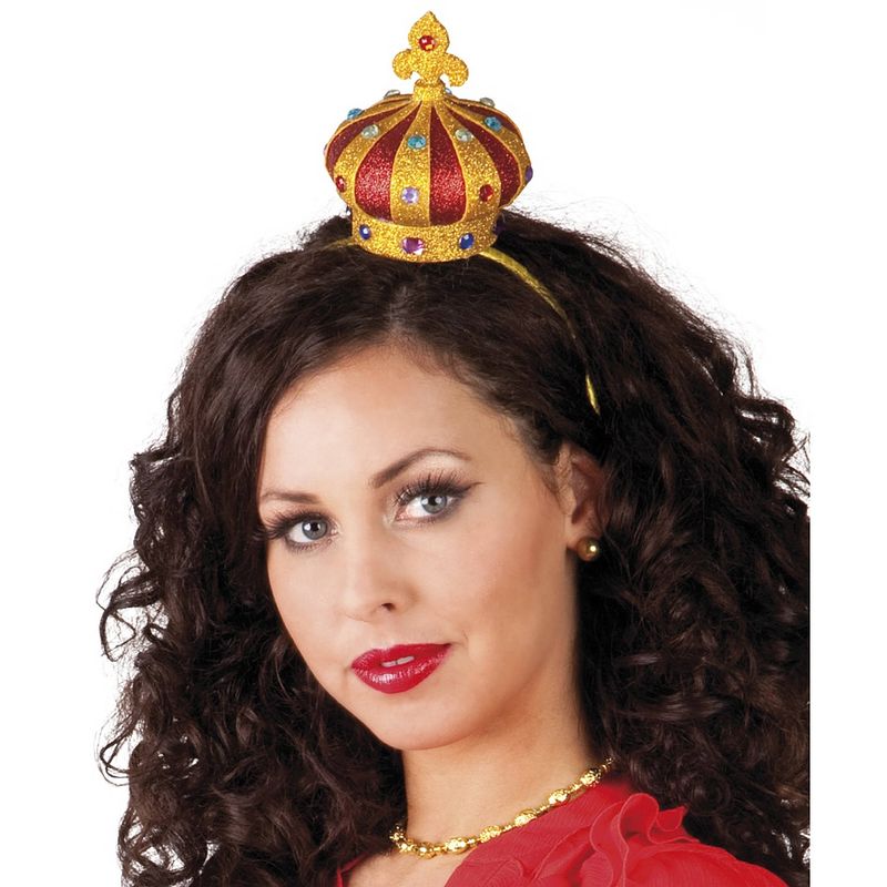 Foto van Boland tiara kroon goud/rood