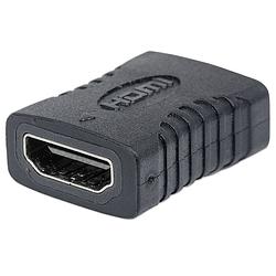 Foto van Manhattan 353465 hdmi adapter [1x hdmi-bus - 1x hdmi-bus] zwart vergulde steekcontacten