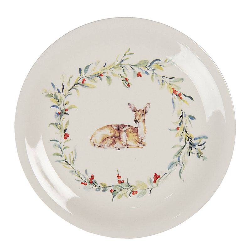 Foto van Clayre & eef servies dinerbord ø 28 cm meerkleurig keramiek eetbord