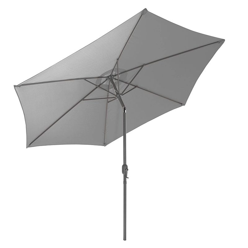 Foto van Goodvibes - kantelbare stalen parasol 200 cm - grijs