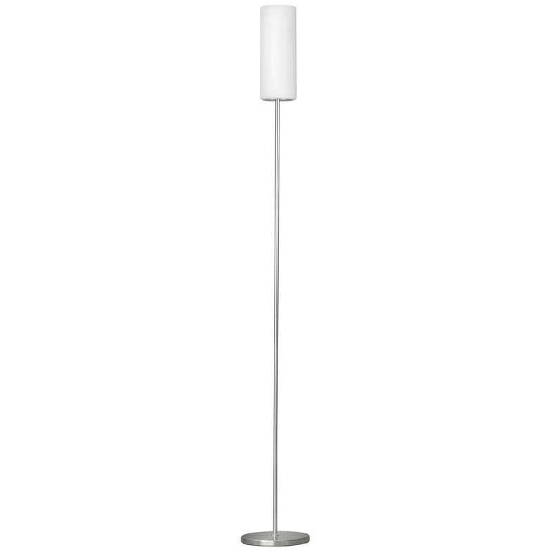 Foto van Eglo troy 3 vloerlamp - e27 - 153 cm - grijs/wit