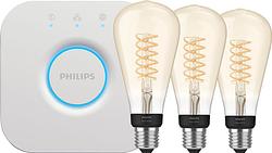 Foto van Philips hue filament white globe xl 3-pack + bridge