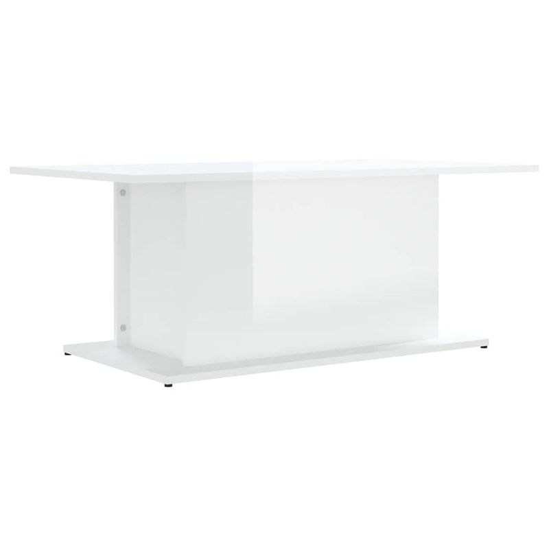 Foto van Vidaxl salontafel 102x55,5x40 cm spaanplaat hoogglans wit