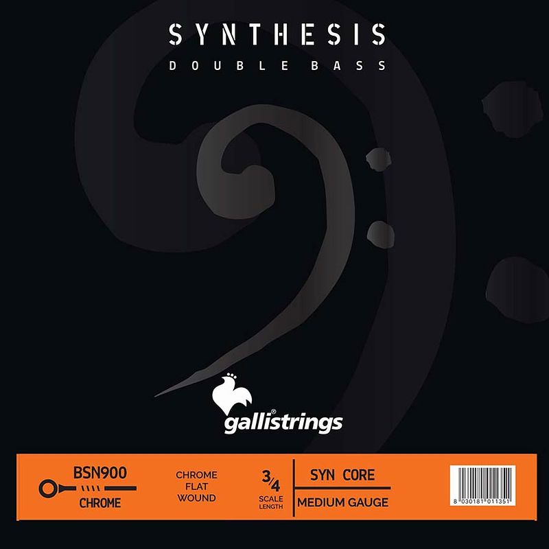 Foto van Galli strings synthesis bsn900 medium flatwound snarenset voor 3/4 contrabas