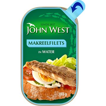 Foto van John west makreelfilets in water msc 115 gram bij jumbo