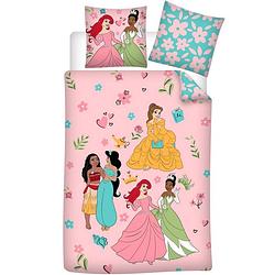 Foto van Disney princess dekbedovertrek, princess party - eenpersoons - 140 x 200 + 65 x 65 cm - katoen