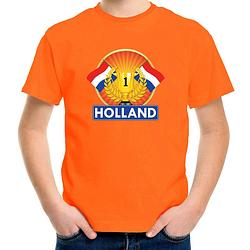 Foto van Oranje nederland kampioen t-shirt kinderen - holland supporter shirt jongens en meisjes l (146-152)