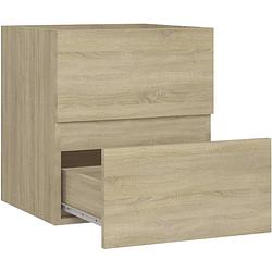 Foto van The living store gootsteenkast badkamer - 41 x 38.5 x 45 cm - sonoma eiken