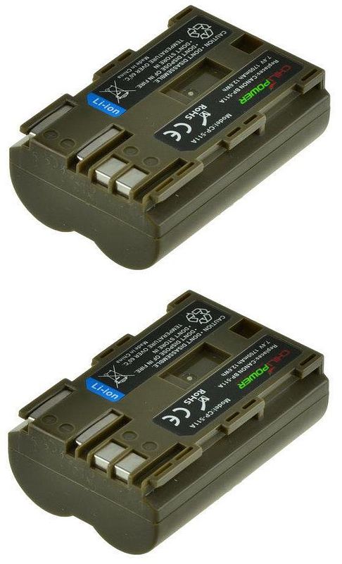 Foto van Chilipower bp-511 / bp-511a accu voor canon - 1700mah - 2-pack