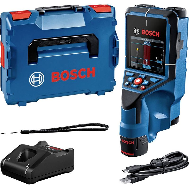 Foto van Bosch professional d-tect 200 c detectieapparaat 0601081601 detectiediepte (max.) 200 mm geschikt voor ferrometaal, hout, kunststof, non-ferrometaal,