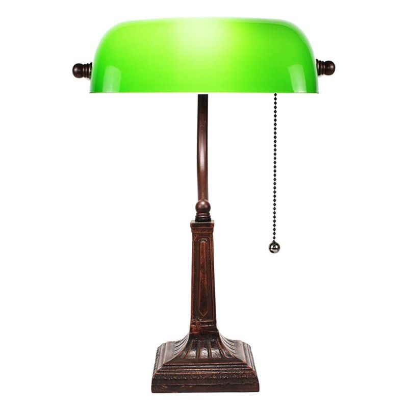 Foto van Clayre & eef groene bureaulamp groen 26*16*40 cm e27/max 1*40w 5ll-5685