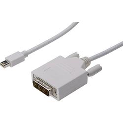 Foto van Digitus mini-displayport / dvi adapterkabel mini displayport stekker, dvi-d 24+1-polige stekker 2.00 m wit ak-340305-020-w schroefbaar displayport-kabel