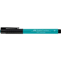 Foto van Tekenstift faber-castell pitt artist pen brush 156 kobaltgroen