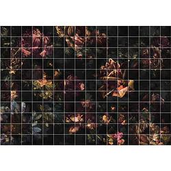 Foto van Komar tiles flowers vlies fotobehang 400x280cm 8-banen