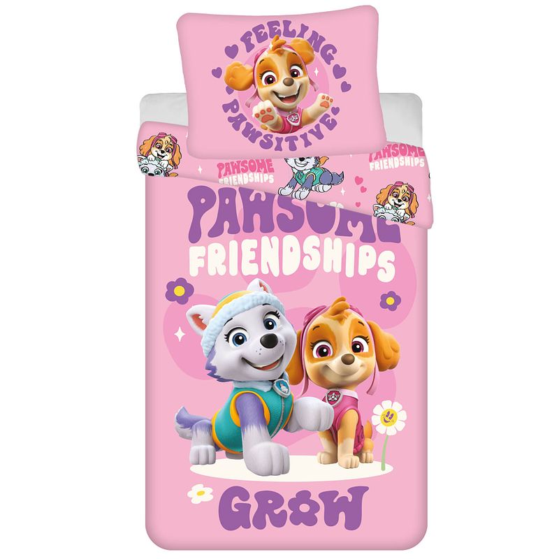 Foto van Paw patrol dekbedovertrek pawsome friendship - eenpersoons - 140 x 200 cm - polyester