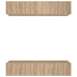 Foto van Vidaxl tv-meubelen 4 st 80x30x30 cm bewerkt hout sonoma eikenkleurig