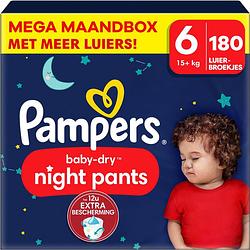 Foto van Pampers - baby dry night pants - maat 6 - mega maandbox - 180 stuks - 15+ kg