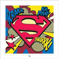 Foto van Pyramid superman pop art shield kunstdruk 40x40cm