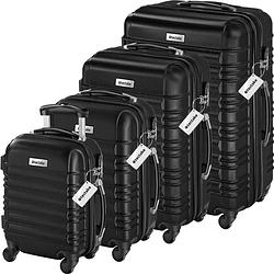 Foto van Tectake® - kofferset mila 4-delig met bagageweegschaal en bagagelabel - zwart