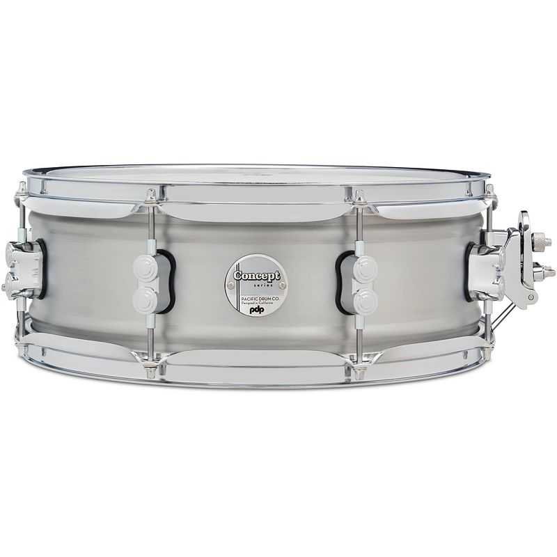 Foto van Pdp drums concept series brushed aluminum 14 x 5 inch snaredrum