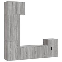 Foto van The living store televisiekastenset 3 - 57 x 34.5 x 40 cm - grijs sonoma eiken