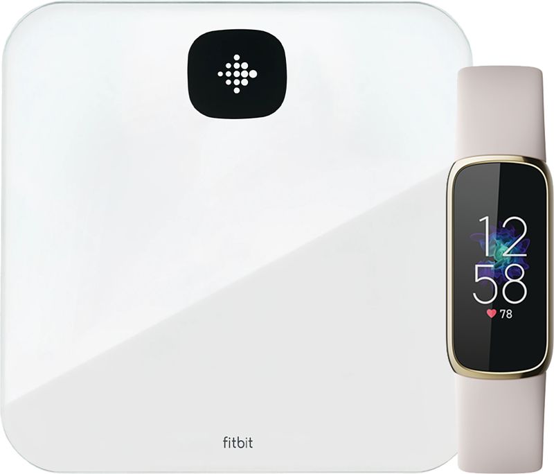 Foto van Fitbit luxe wit + fitbit aria air wit