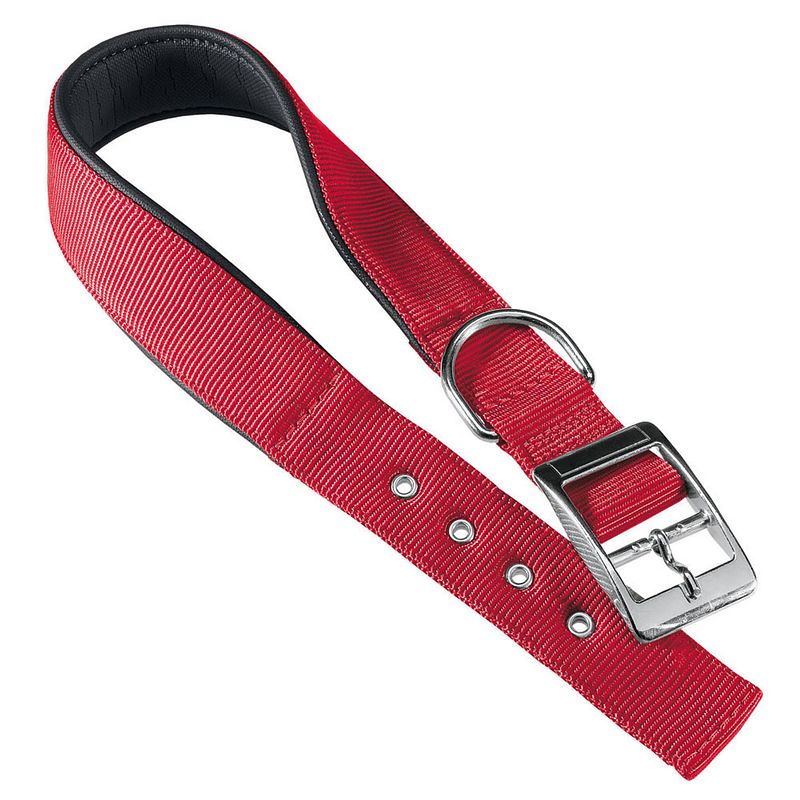 Foto van Ferplast hondenhalsband daytona 45 x 2,5 cm staal/nylon rood