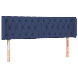 Foto van Vidaxl hoofdbord met randen 163x16x78/88 cm stof blauw