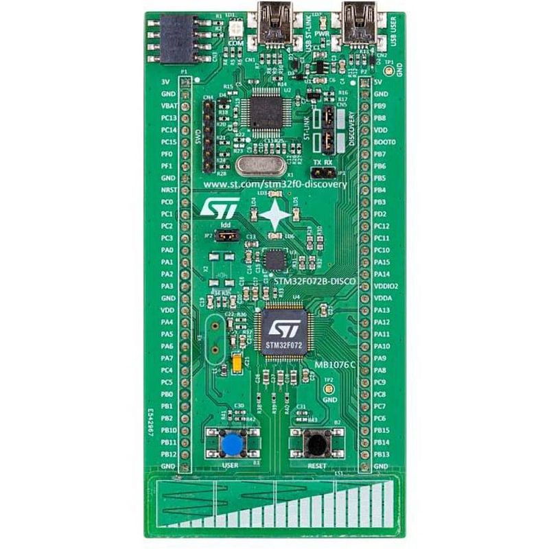 Foto van Stmicroelectronics stm32f072b-disco development board 1 stuk(s)