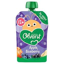 Foto van Olvarit knijpfruit appel blauwe bes 12+ maanden 100g bij jumbo