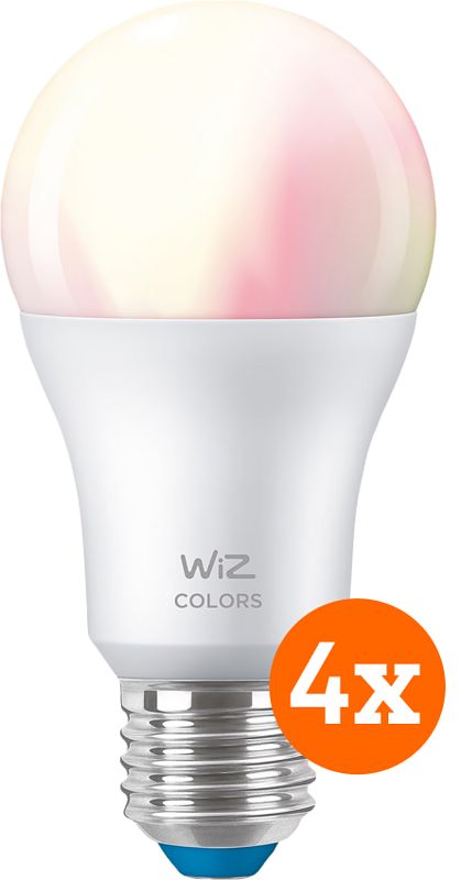 Foto van Wiz smart lamp 4-pack - gekleurd en wit licht - e27